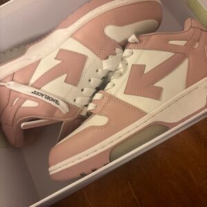 Off-White Beige and White Casual Sneakers